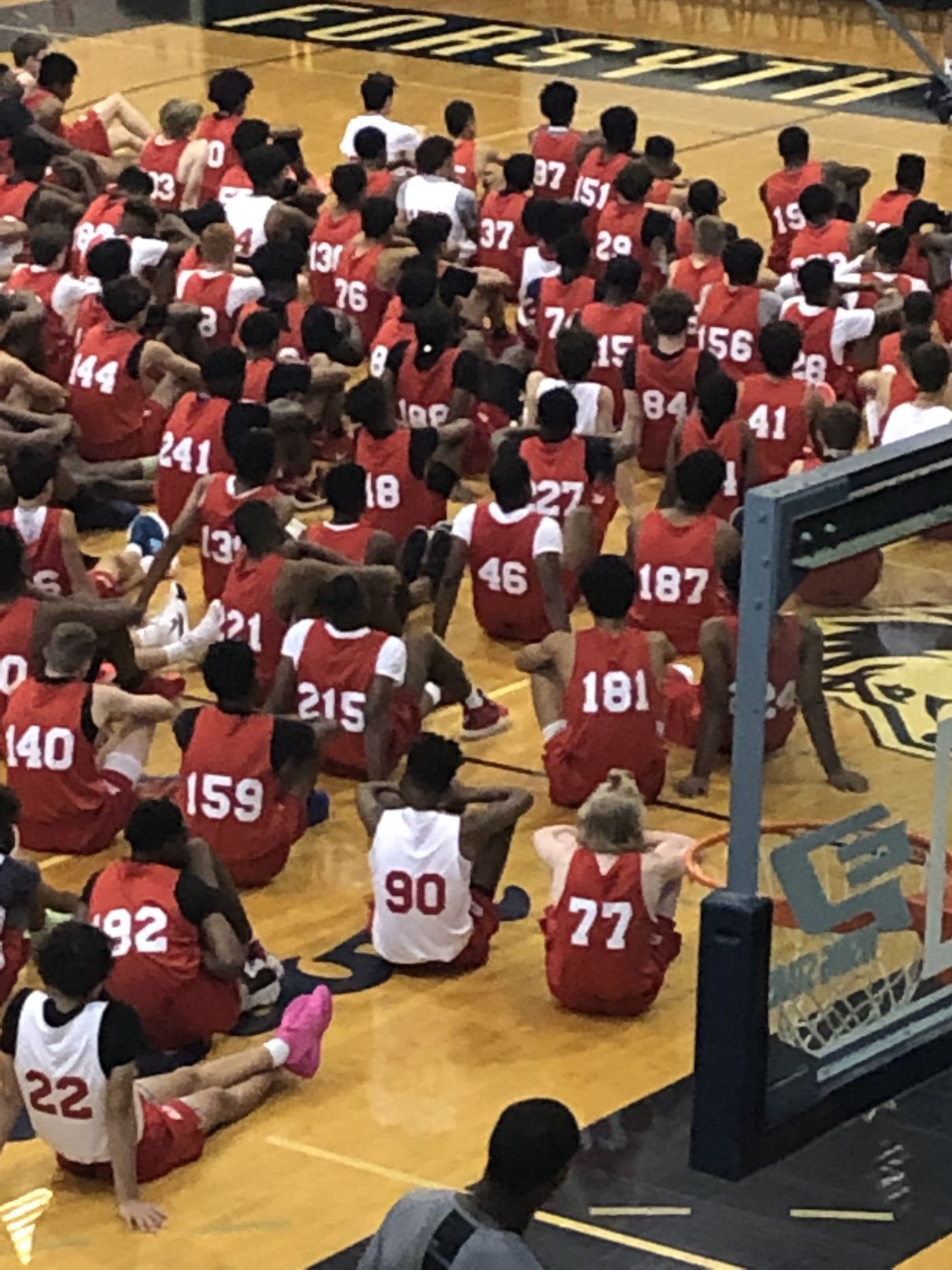 Campers on the floor, locked in